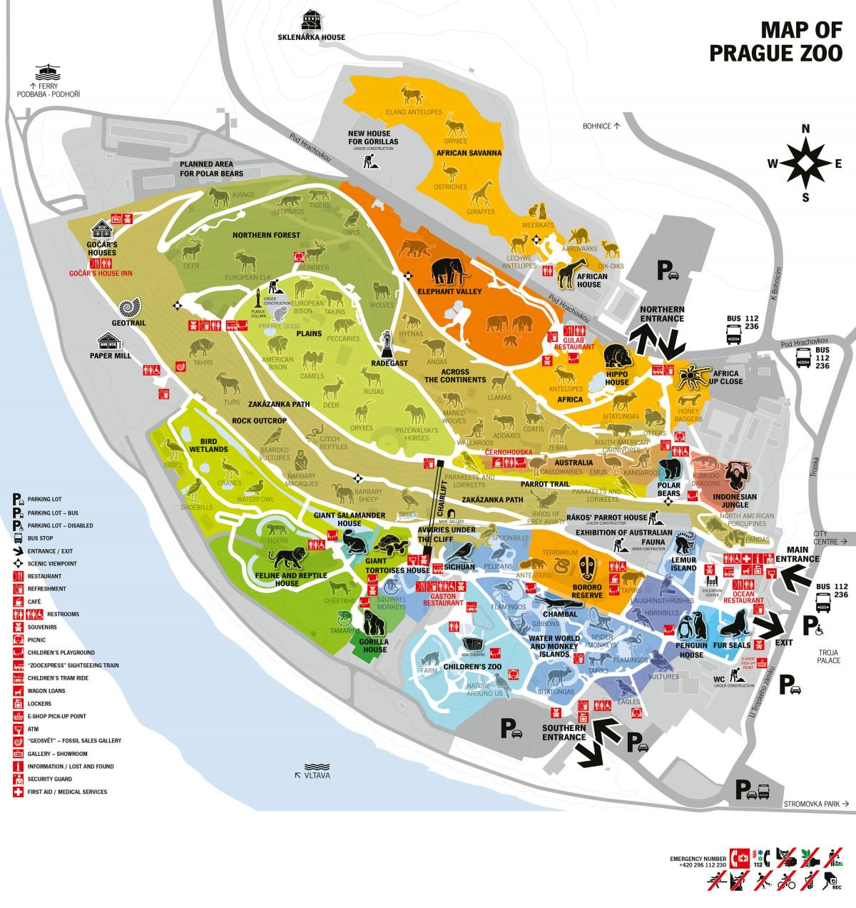 zoo w Pradze na mapie