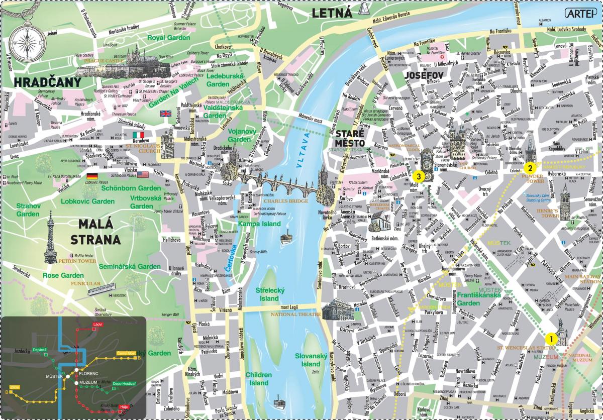 Praga 1 mapa