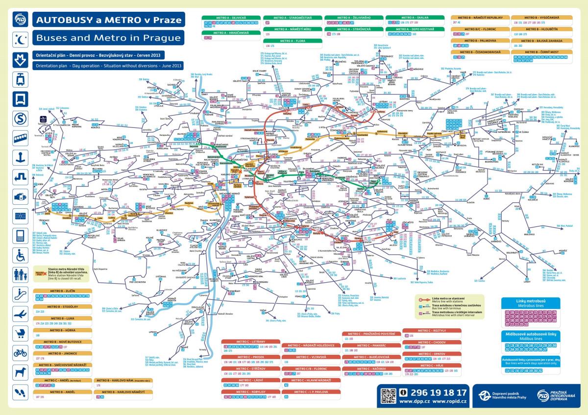 mapa Pragi dworzec autobusowy