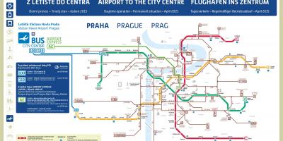 Mapę metra Lotnisko Praga-mapa 