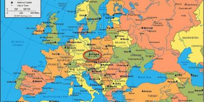 Na mapie Europy w Pradze