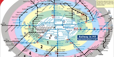Mapa Pragi wejść