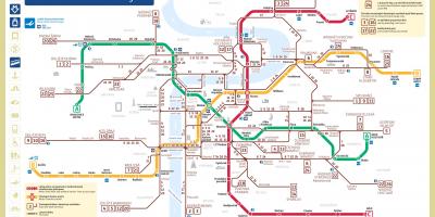 Tramwaj 22 trasy na mapie Pragi